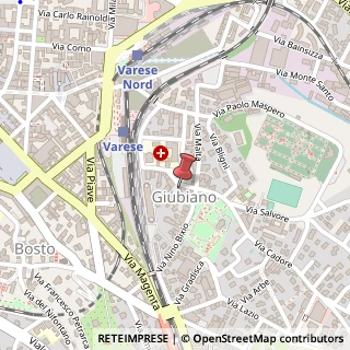 Mappa Piazza Biroldi, 6, 21100 Varese, Varese (Lombardia)