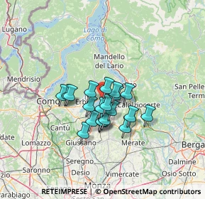 Mappa Via G. Mazzini, 22030 Pusiano CO, Italia (8.7295)