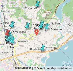 Mappa Via Fontanella, 22030 Longone Al Segrino CO, Italia (1.298)