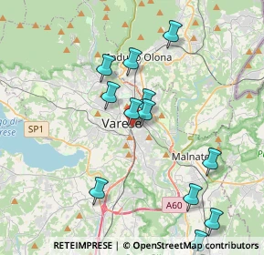 Mappa Via Filippo del Ponte, 21100 Varese VA, Italia (4.38846)