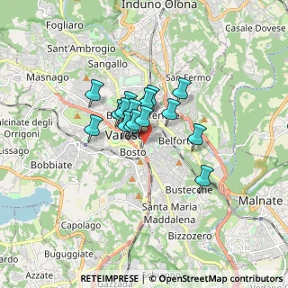Mappa Via Filippo del Ponte, 21100 Varese VA, Italia (1.03688)