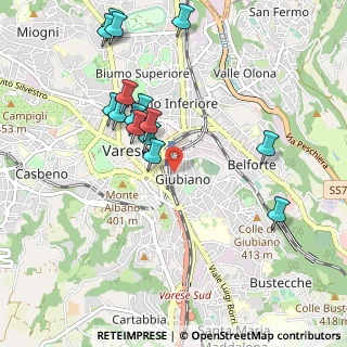 Mappa Via Filippo del Ponte, 21100 Varese VA, Italia (1.044)