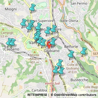 Mappa Via Filippo del Ponte, 21100 Varese VA, Italia (0.9935)