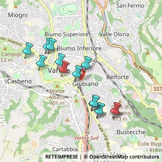 Mappa Via Filippo del Ponte, 21100 Varese VA, Italia (0.93286)