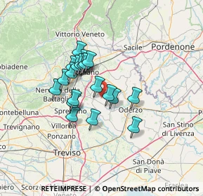 Mappa Via Tezze, 31028 Vazzola TV, Italia (10.014)