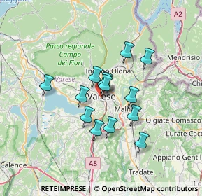 Mappa Via degli Alpini, 21100 Varese VA, Italia (4.94643)