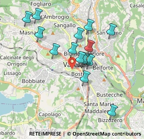 Mappa Via degli Alpini, 21100 Varese VA, Italia (1.62333)
