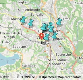 Mappa Via degli Alpini, 21100 Varese VA, Italia (1.08273)