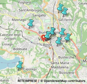 Mappa Via degli Alpini, 21100 Varese VA, Italia (1.59818)