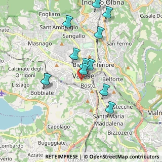 Mappa Via degli Alpini, 21100 Varese VA, Italia (1.8125)