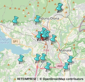 Mappa Via degli Alpini, 21100 Varese VA, Italia (3.87533)