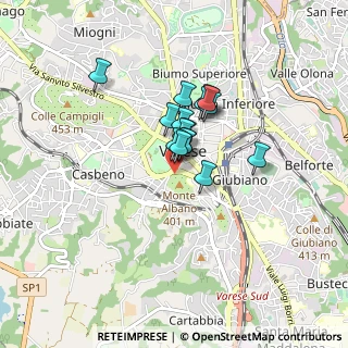 Mappa Via degli Alpini, 21100 Varese VA, Italia (0.52375)