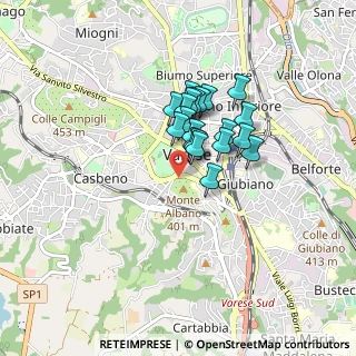 Mappa Via degli Alpini, 21100 Varese VA, Italia (0.575)