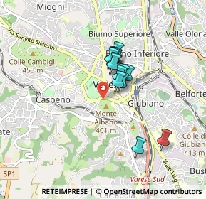 Mappa Via degli Alpini, 21100 Varese VA, Italia (0.59714)
