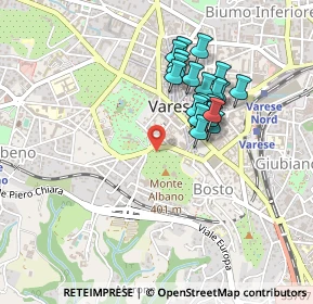 Mappa Via degli Alpini, 21100 Varese VA, Italia (0.386)