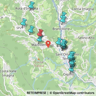 Mappa Via Cà Mondora, 24038 Sant'Omobono Terme BG, Italia (1.013)