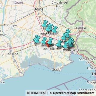 Mappa Via da Riseris, 33052 Cervignano del Friuli UD, Italia (10.266)