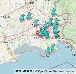 Mappa Via da Riseris, 33052 Cervignano del Friuli UD, Italia (11.76556)