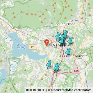 Mappa Via Gilberto Govi, 21100 Varese VA, Italia (3.46167)