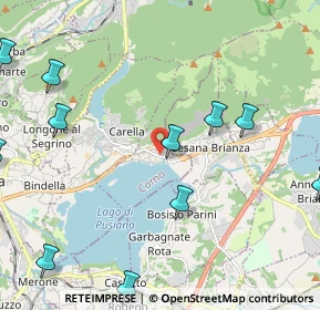 Mappa Via Martinelli, 22030 Pusiano CO, Italia (2.82545)