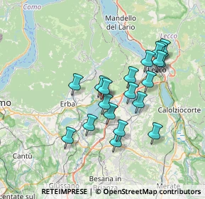 Mappa Via Martinelli, 22030 Pusiano CO, Italia (6.3585)