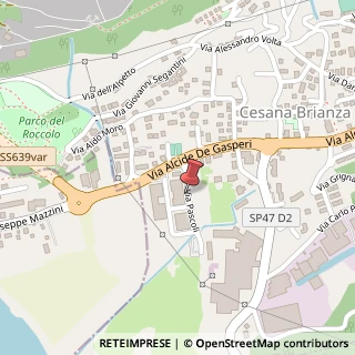 Mappa Via Pascoli, 6, 23861 Cesana Brianza, Lecco (Lombardia)