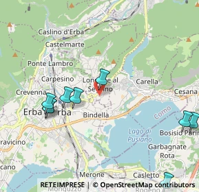 Mappa Via Giuseppe Parini, 22030 Longone Al Segrino CO, Italia (2.8975)