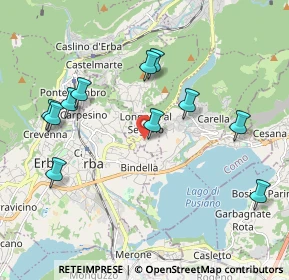Mappa Via Giuseppe Parini, 22030 Longone Al Segrino CO, Italia (2.03818)