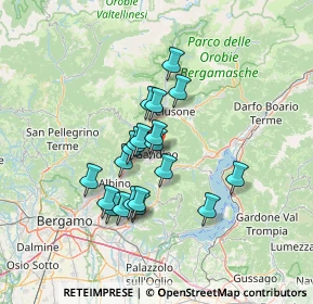 Mappa Via Cà da Pì, 24024 Gandino BG, Italia (10.8525)