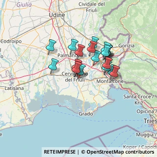 Mappa Via Ermes Midena, 33052 Cervignano del Friuli UD, Italia (10.341)