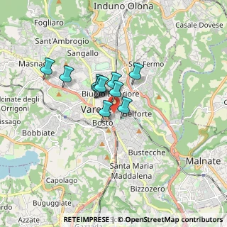 Mappa Via Leonardo Da Vinci, 21100 Varese VA, Italia (1.07636)