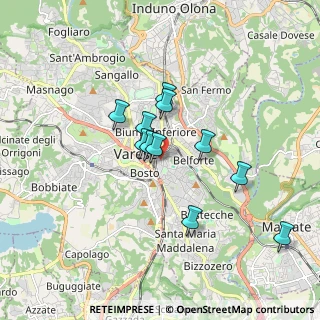 Mappa Via Leonardo Da Vinci, 21100 Varese VA, Italia (1.36818)