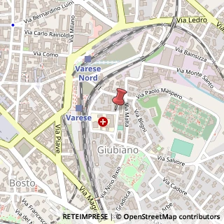 Mappa Via Leonardo Da Vinci, 8, 21100 Varese, Varese (Lombardia)