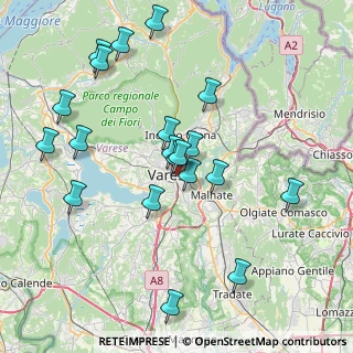 Mappa Via Leonardo Da Vinci, 21100 Varese VA, Italia (7.9185)