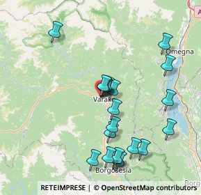 Mappa Via Umberto, 13019 Varallo VC, Italia (7.666)