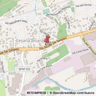 Mappa Via A. de Gasperi, 53, 23861 Cesana Brianza, Lecco (Lombardia)