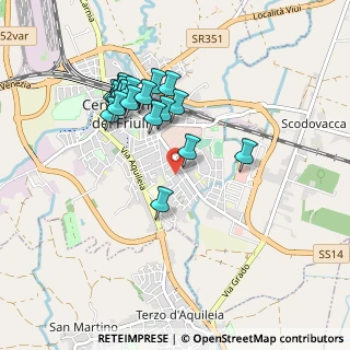 Mappa Via D. M. Turoldo, 33052 Cervignano del Friuli UD, Italia (0.8615)