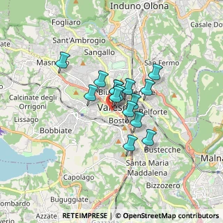 Mappa Piazza Ragazzi del, 21100 Varese VA, Italia (1.03667)