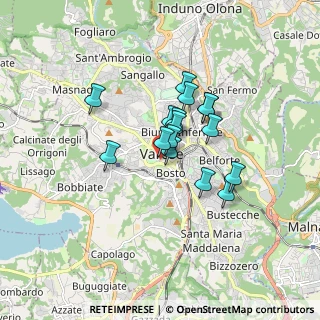 Mappa Piazza Ragazzi del, 21100 Varese VA, Italia (1.18188)