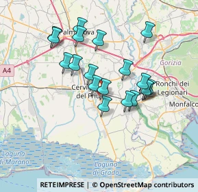 Mappa Via Costantino Dardi, 33052 Cervignano del Friuli UD, Italia (6.16684)