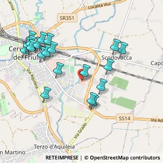 Mappa Via Costantino Dardi, 33052 Cervignano del Friuli UD, Italia (1.116)