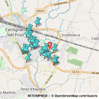 Mappa Via Costantino Dardi, 33052 Cervignano del Friuli UD, Italia (0.803)