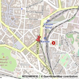 Mappa Via Piave,  3, 21100 Varese, Varese (Lombardia)