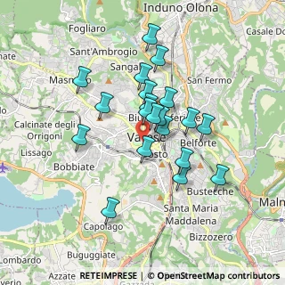 Mappa Via Carrobbio, 21100 Varese VA, Italia (1.4555)