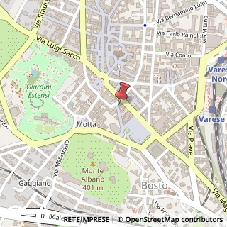 Mappa Via Giuseppe Bernascone, 18, 21100 Varese, Varese (Lombardia)