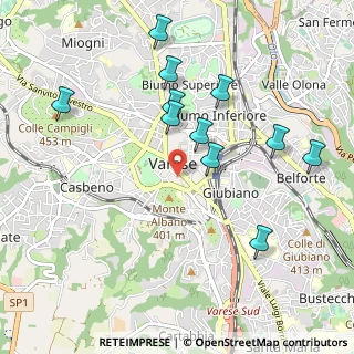 Mappa Via Dazio Vecchio, 21100 Varese VA, Italia (1.00636)