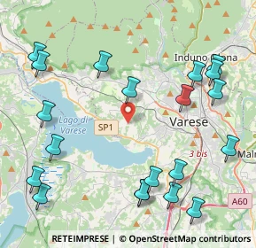 Mappa Via Innocente Salvini, 21100 Varese VA, Italia (5.2275)
