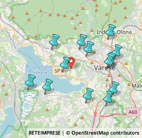 Mappa Via Innocente Salvini, 21100 Varese VA, Italia (3.85385)