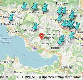 Mappa Via Innocente Salvini, 21100 Varese VA, Italia (2.606)
