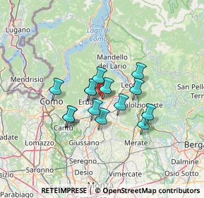 Mappa Via Trieste, 22030 Pusiano CO, Italia (9.36643)